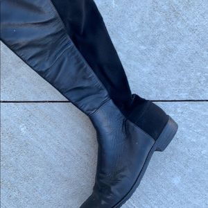 Stuart Weitzman over the knee black leather boots